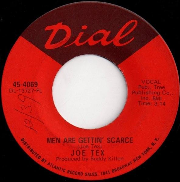 Album cover art for "Men Are Gettin’ Scarce" by Joe Tex