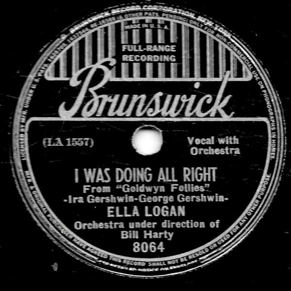 Album cover art for "I Was Doing All Right" by Ella Logan