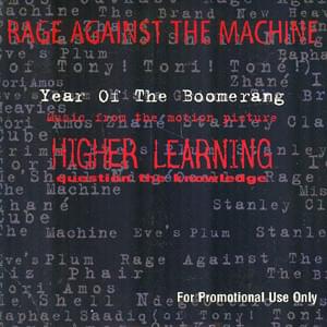 Album cover art for "Year of tha Boomerang" by Rage Against the Machine