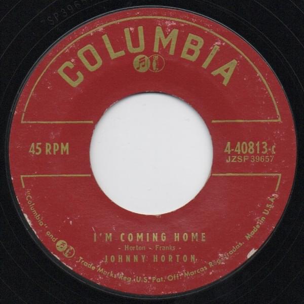 Album cover art for "I’m Coming Home" by Johnny Horton