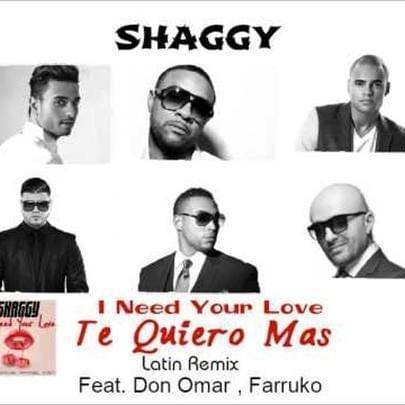 Album cover art for "Te Quiero Más (Remix)" by Shaggy & Faydee & Costi (ROU) & Mohombi & Don Omar & Farruko