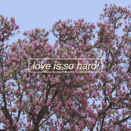 Album cover art for "love is so hard!" by The Millennial Club