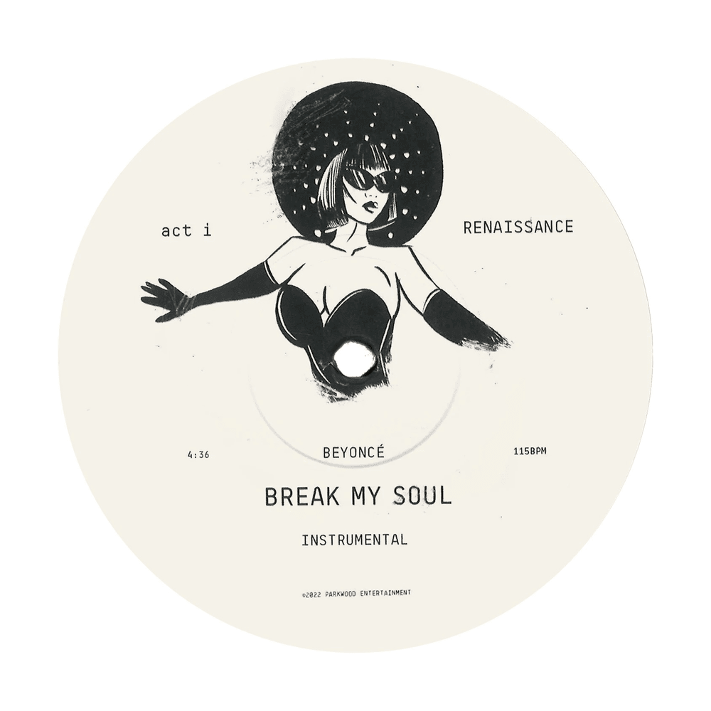 Album cover art for "BREAK MY SOUL (INSTRUMENTAL VERSION)" by Beyoncé