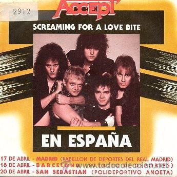 Album cover art for "Screaming For A Love Bite" by Accept