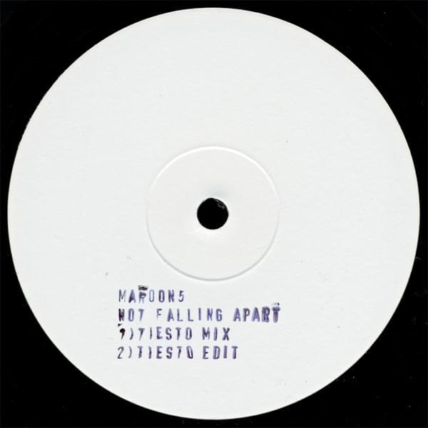 Album cover art for "Not Falling Apart (Tiësto Remix)" by Maroon 5