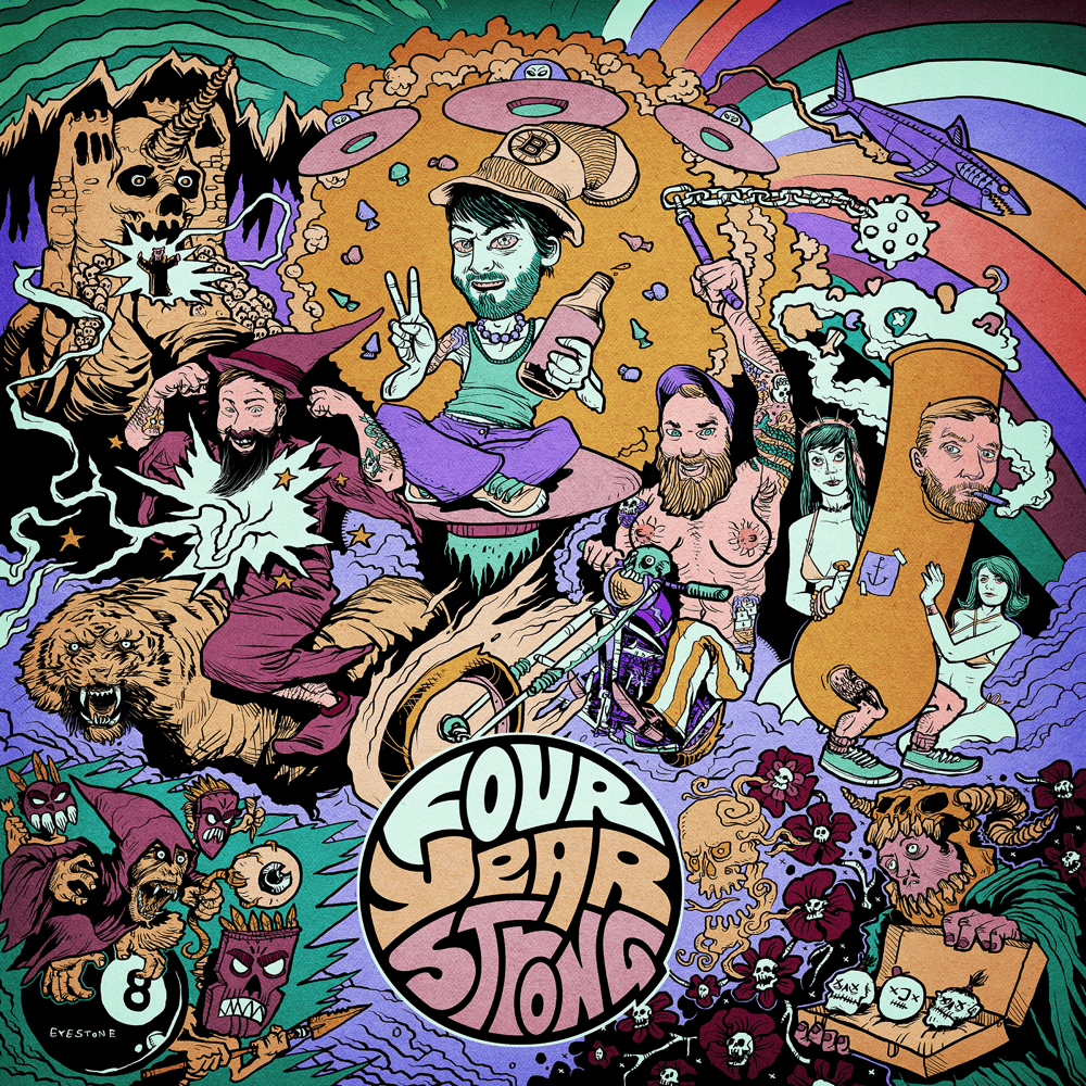 Album cover art for "We All Float Down Here" by Four Year Strong
