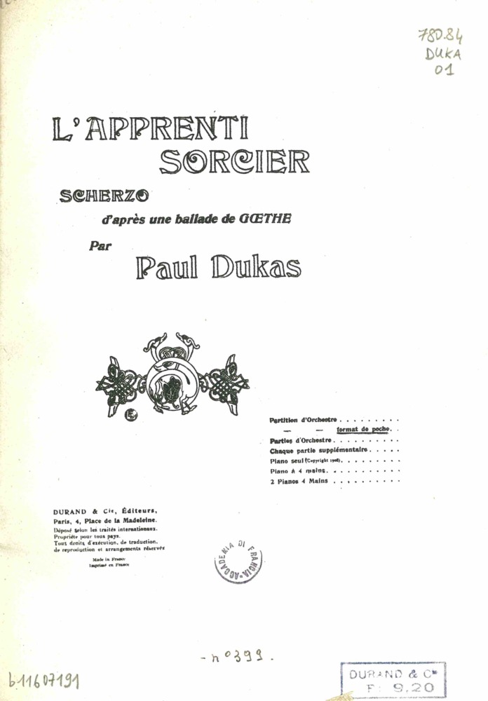 Album cover art for "The Sorcerer’s Apprentice" by Paul Dukas
