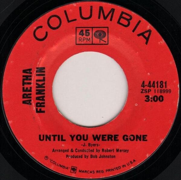 Album cover art for "Until You Were Gone" by Aretha Franklin