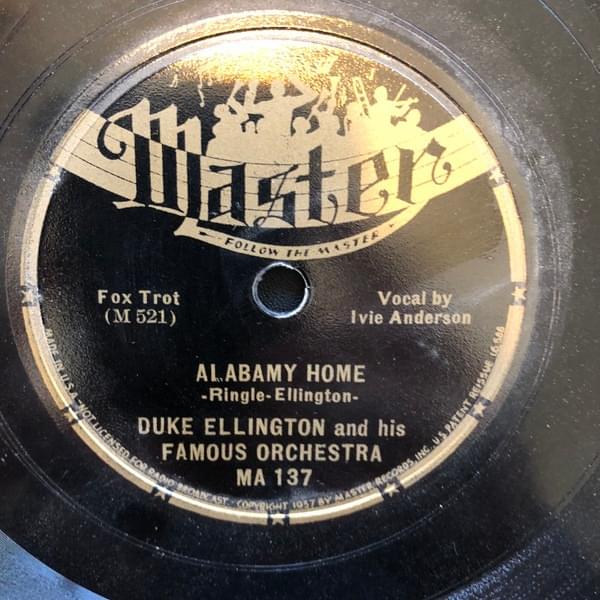 Album cover art for "Alabamy Home" by Duke Ellington & Ivie Anderson