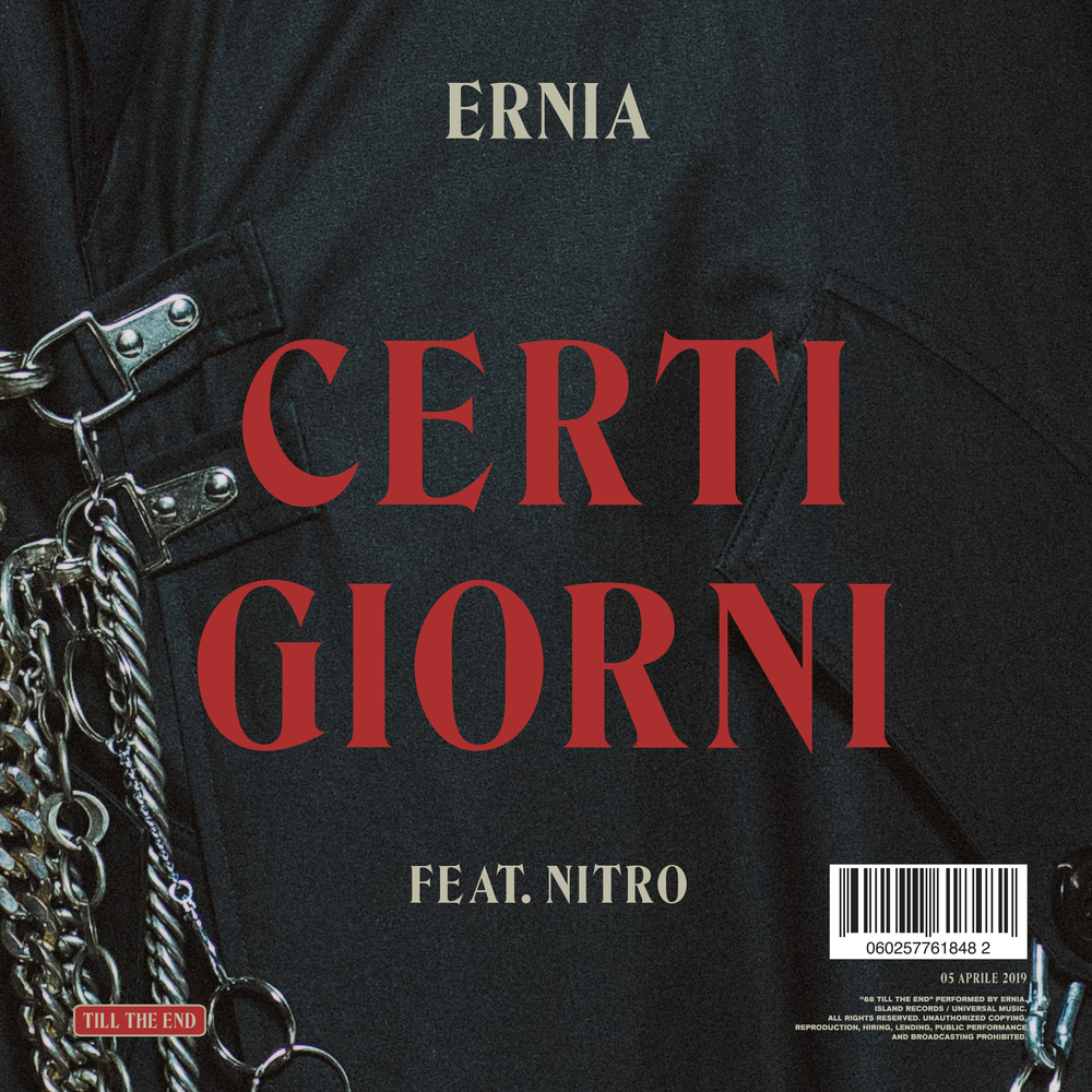Album cover art for "Certi giorni" by Ernia & Nitro