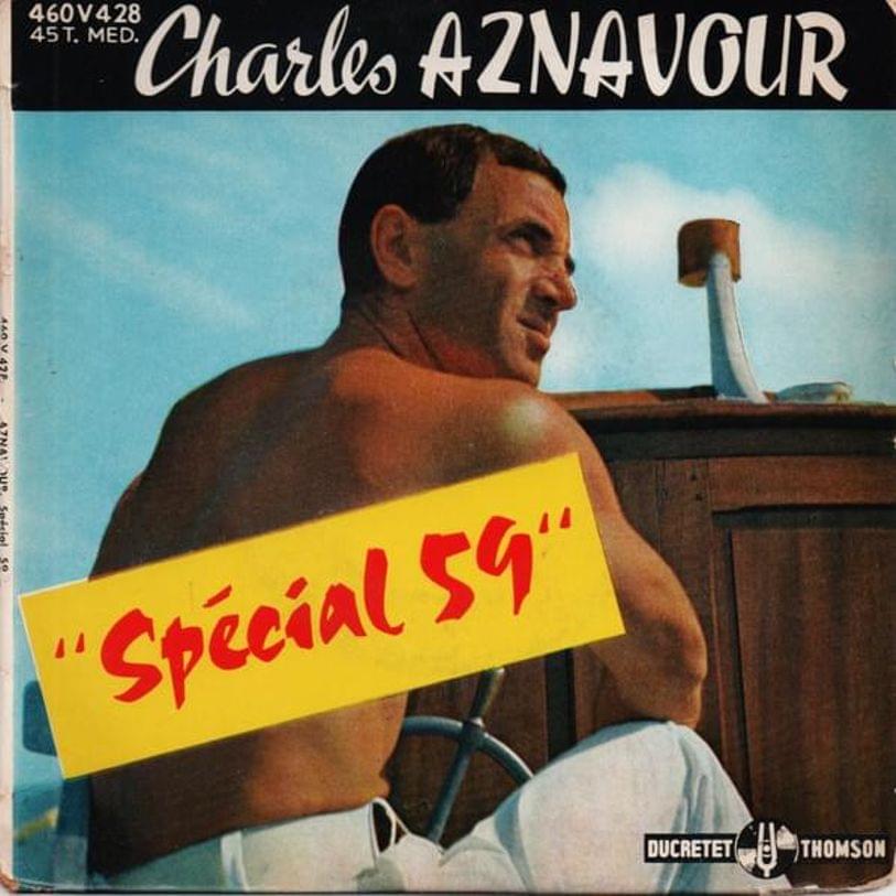 Album cover art for "Ma main a besoin de ta main" by Charles Aznavour