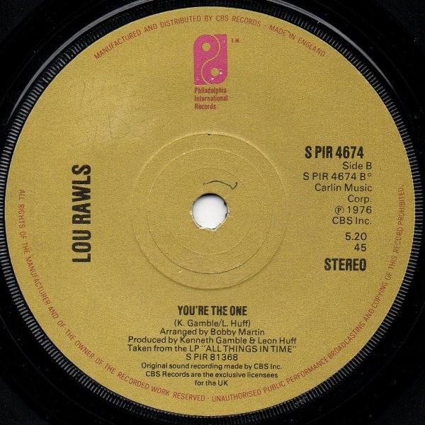 Album cover art for "You’re The One [1976 Version]" by Lou Rawls