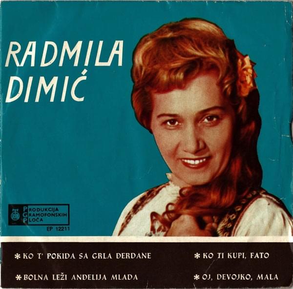 Album cover art for "Bolna leži Anđelija mlada" by Radmila Dimić