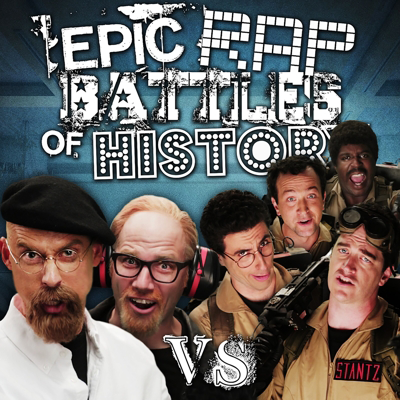 Album cover art for "Ghostbusters vs Mythbusters" by Epic Rap Battles of History & KRNFX & Taylor Cu & Walter Downing & Zach Sherwin & Mark Douglas & Chris Gorbos & Chris Alvarado & Mary Doodles & EpicLLOYD & Nice Peter