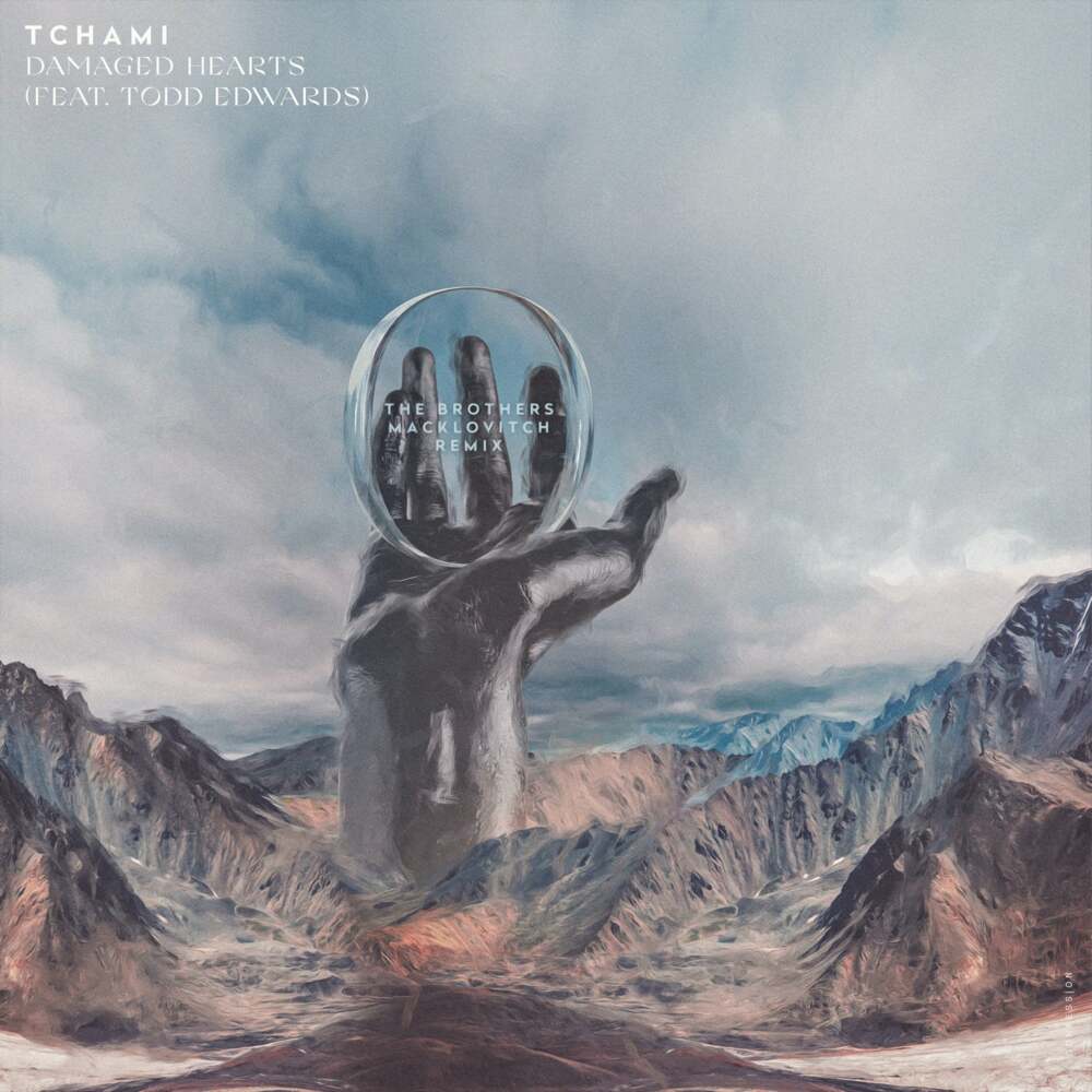 Album cover art for "Damaged Hearts (The Brothers Macklovitch Remix)" by Tchami & Todd Edwards