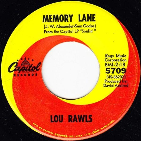 Album cover art for "Memory Lane" by Lou Rawls