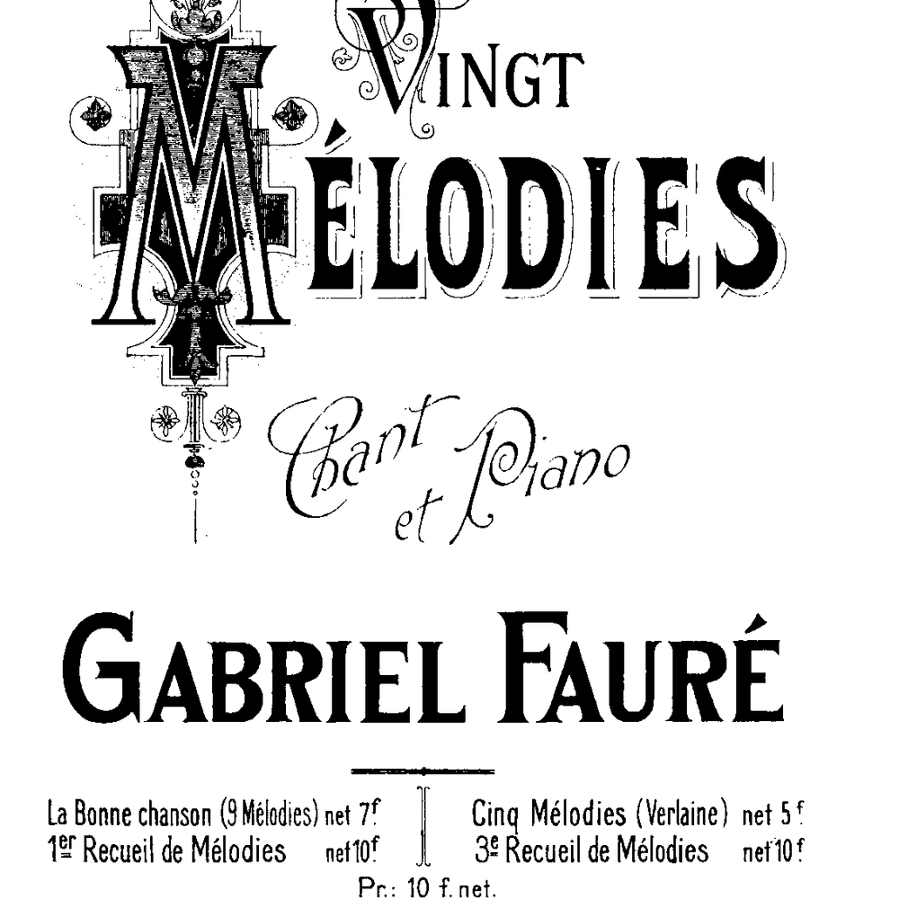 Album cover art for "Notre Amour" by Gabriel Fauré