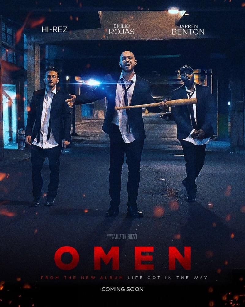 Album cover art for "Omen" by Emilio Rojas & Hi-Rez & Jarren Benton