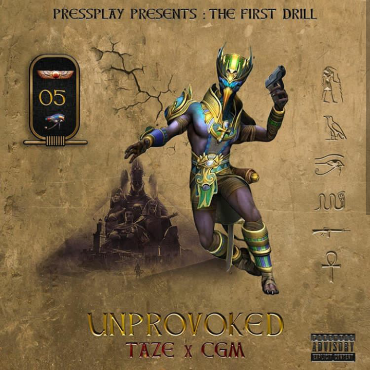 Album cover art for "Unprovoked" by Taze x CGM & Sav’O & Rack5 & (CGM) TY & Dodgy & Horrid1