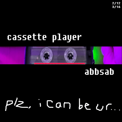 Album cover art for "cassette player" by badsadboy