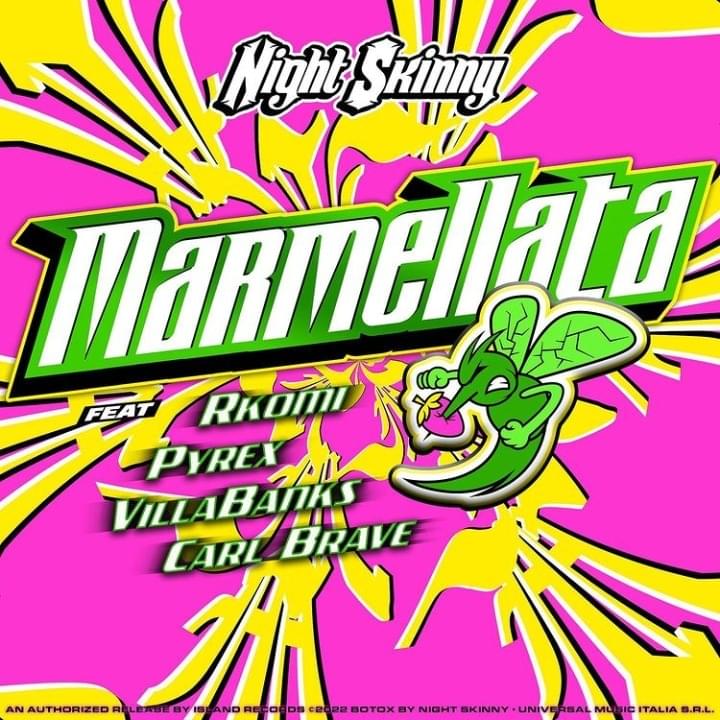 Album cover art for "Marmellata" by Night Skinny & Rkomi & Pyrex (ITA) & VillaBanks & Carl Brave