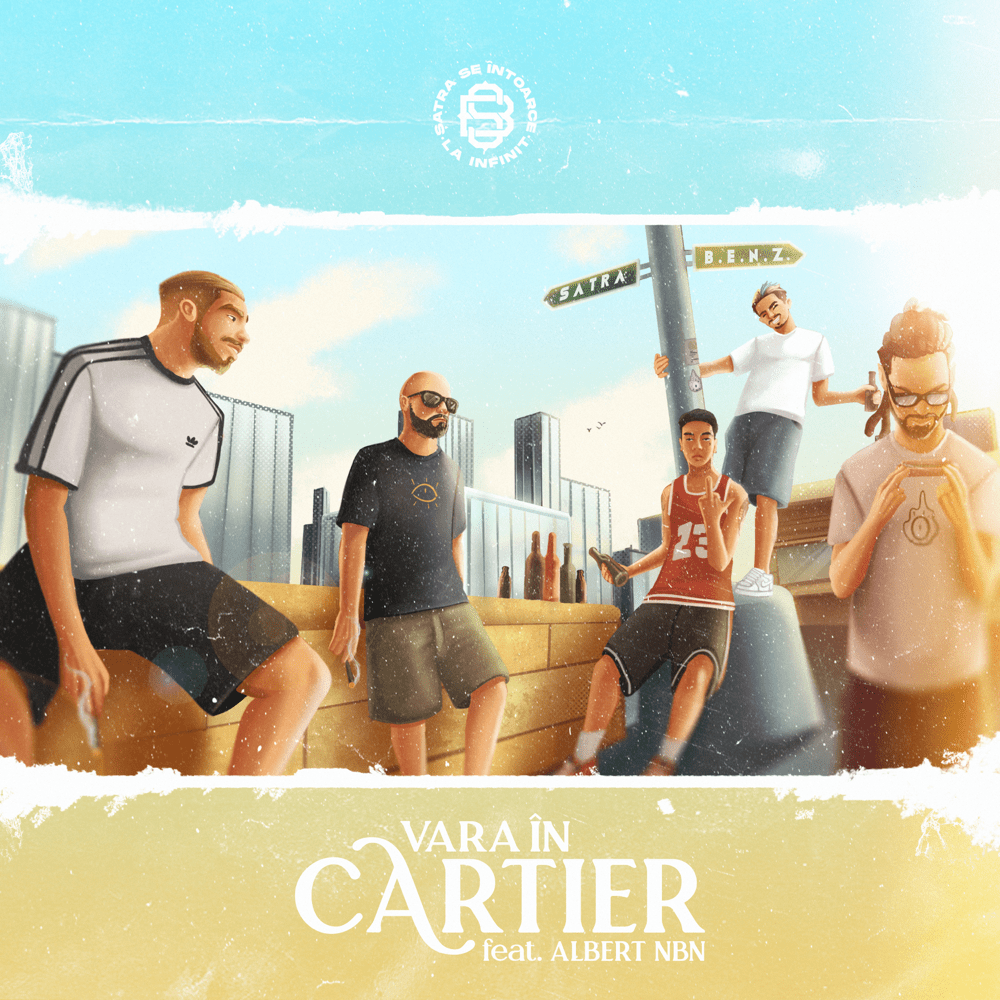 Album cover art for "Vara în cartier" by Șatra B.E.N.Z. & AlbertNBN