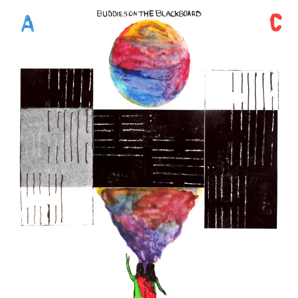 Album cover art for "Buddies on the Blackboard" by Animal Collective