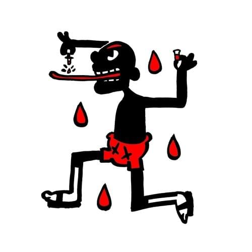 Album cover art for "RED ACID" by Lil Darkie