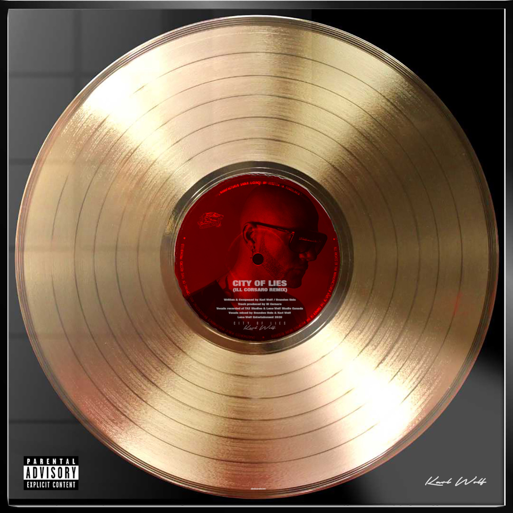 Album cover art for "City of Lies (Remix)" by Karl Wolf & Julius Wilson
