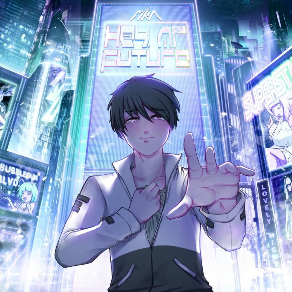 Album cover art for "Hey, Mr. Future" by Aika (EDM)