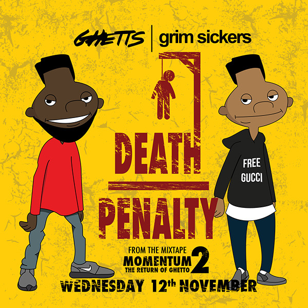 Album cover art for "Death Penalty" by Ghetts & Grim Sickers