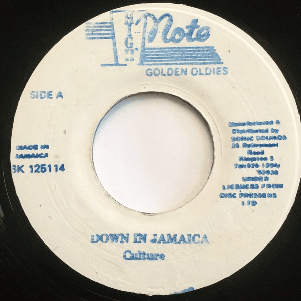 Album cover art for "Down In Jamaica" by Culture