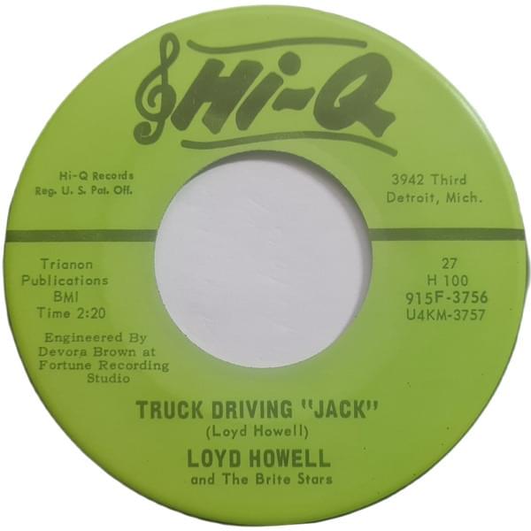 Album cover art for "Truck Driving Jack" by Loyd Howell