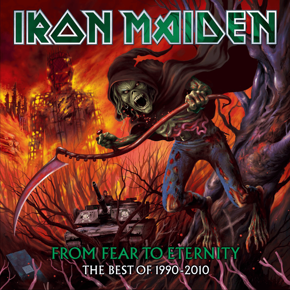 Album cover art for "Man on the Edge (Live)" by Iron Maiden