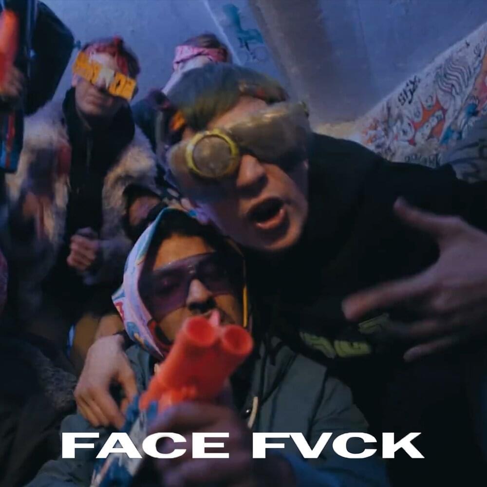 Album cover art for "FACEFVCK" by Слава КПСС (Slava KPSS)