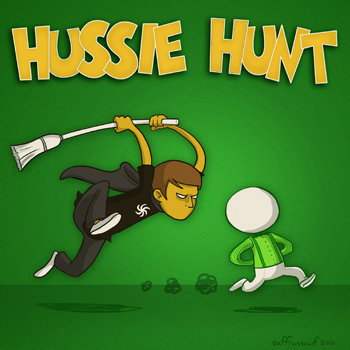 Album cover art for "Hussie Hunt" by Malcolm Brown