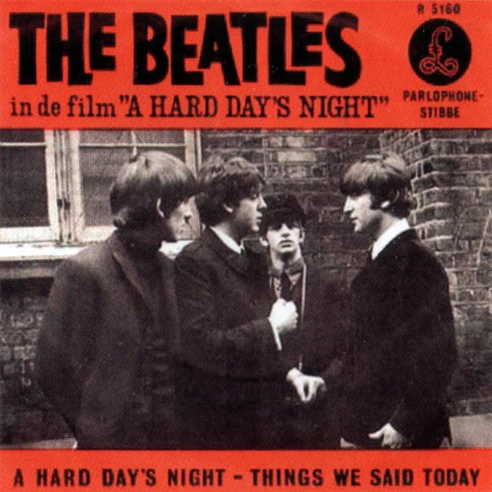 Album cover art for "A Hard Day’s Night" by The Beatles