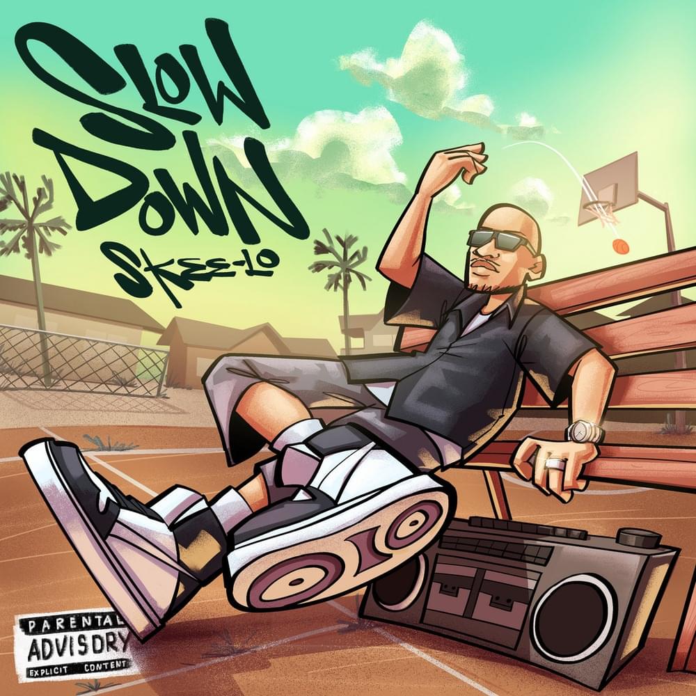 Album cover art for "Slow Down" by Skee-Lo & KJ