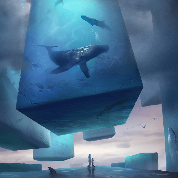 Album cover art for "Oceans" by KRGKGM