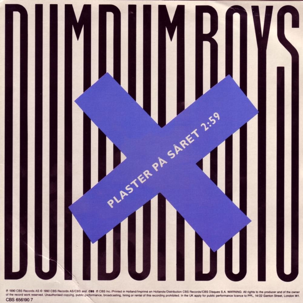 Album cover art for "Plaster på såret" by DumDum Boys
