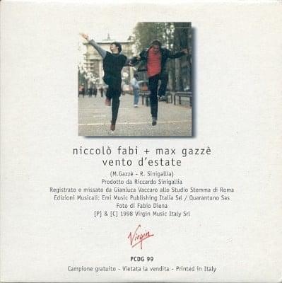 Album cover art for "Vento d’estate" by Max Gazzè