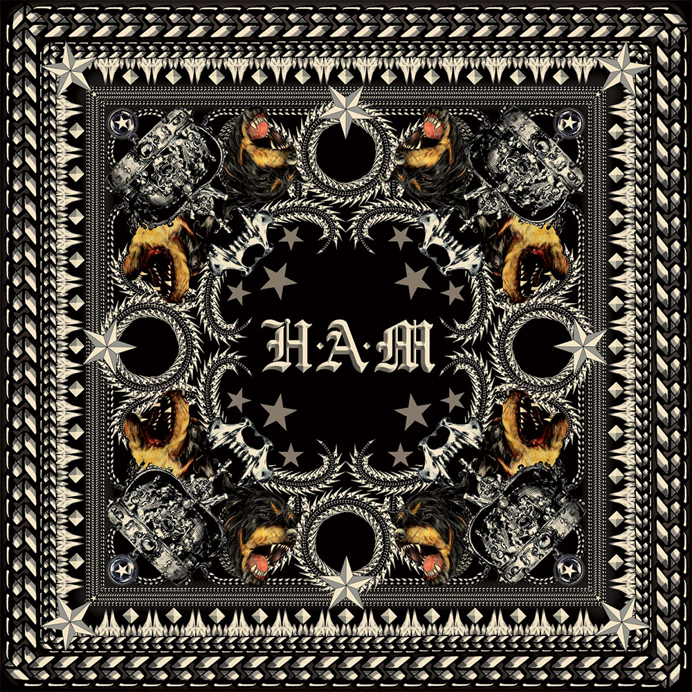 Album cover art for "H·A·M" by Kanye West