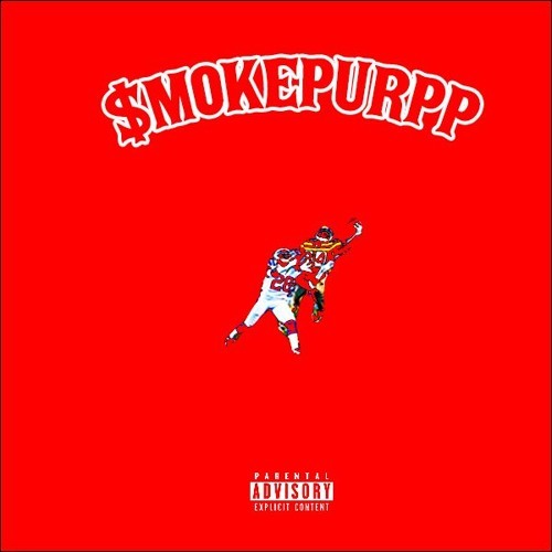 Album cover art for "RunningBack" by Smokepurpp