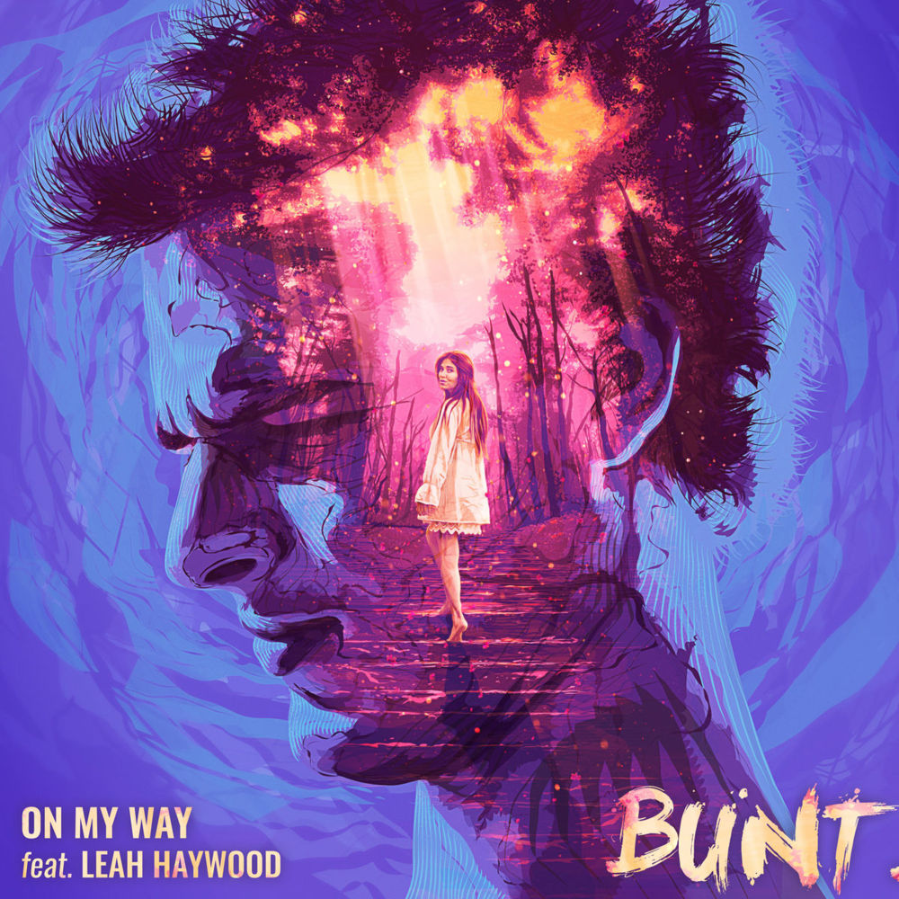 Album cover art for "On My Way" by BUNT. & Haywood