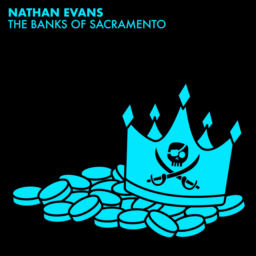 Album cover art for "The Banks of Sacramento" by Nathan Evans