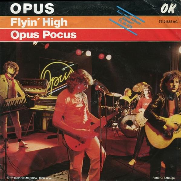 Album cover art for "Flyin’ High" by Opus