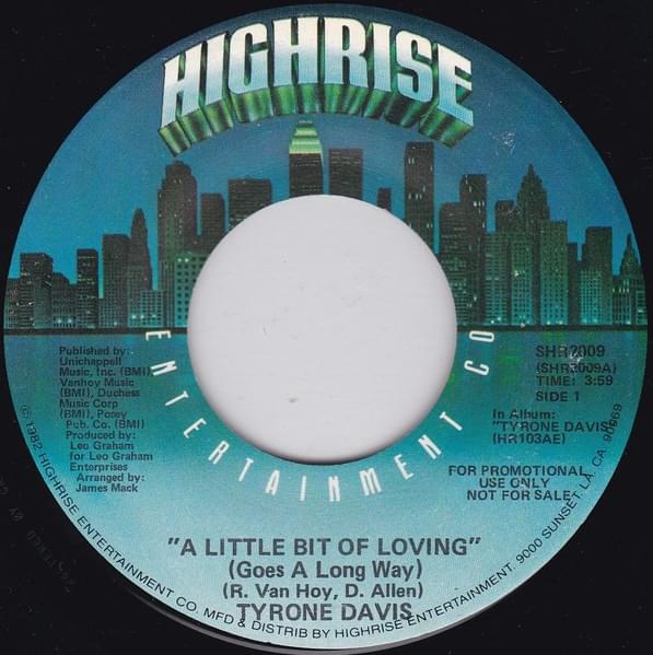 Album cover art for "A Little Bit Of Loving (Goes A Long Way)" by Tyrone Davis