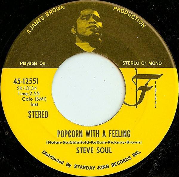 Album cover art for "Popcorn With A Feeling" by Steve Soul