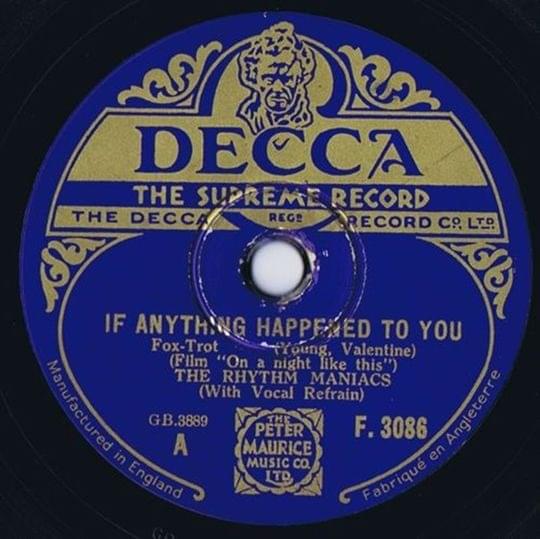 Album cover art for "If Anything Happened to You" by The Rhythm Maniacs & Al Bowlly