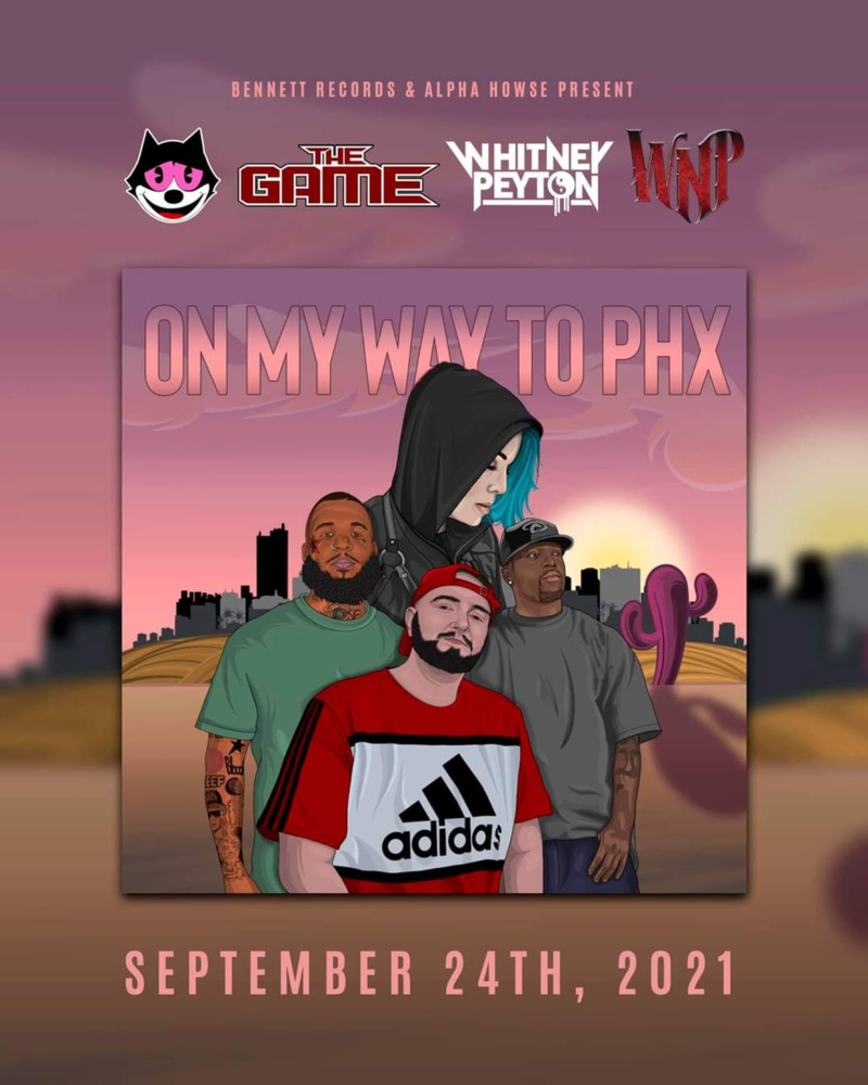 Album cover art for "On My Way to PHX" by Whitney Peyton & Willy Northpole